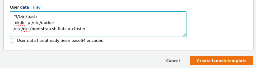 Capture of the User data field